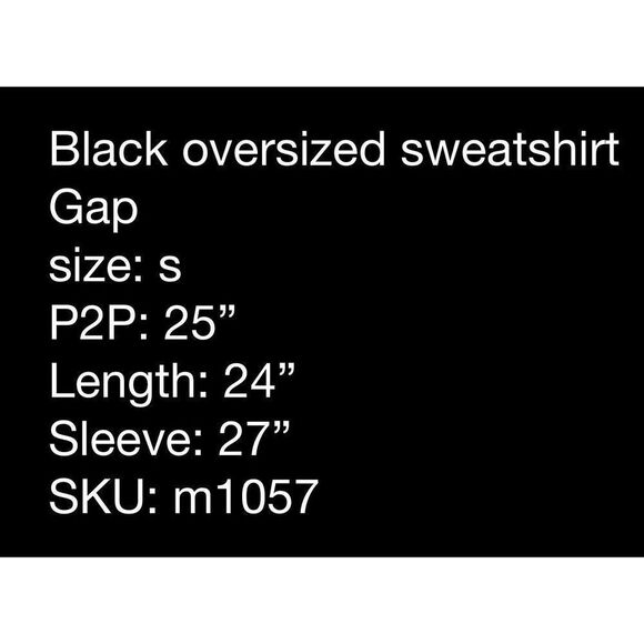 NWT gap oversized black sweatshirt - Picture 6 of 6
